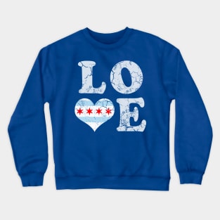 Love Chicago Flag City Crewneck Sweatshirt